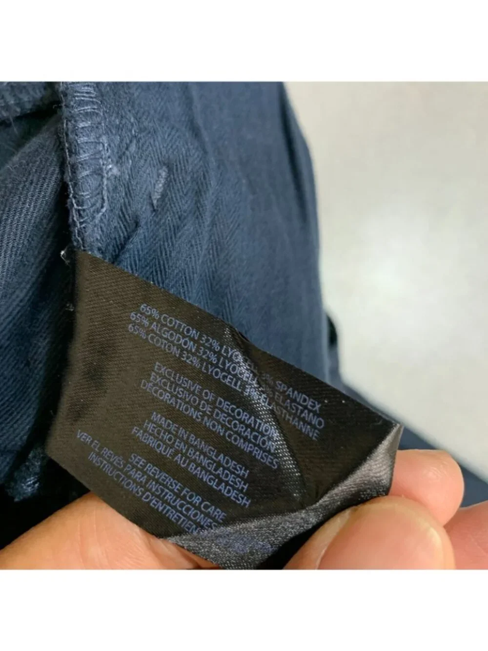 Banana Republic Men's 34x30 Slim Fit 5-Pocket Twill Chino Pants Navy Blue F1869